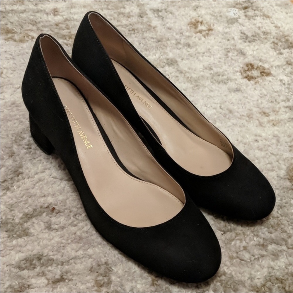 Saks block heel pumps size 6